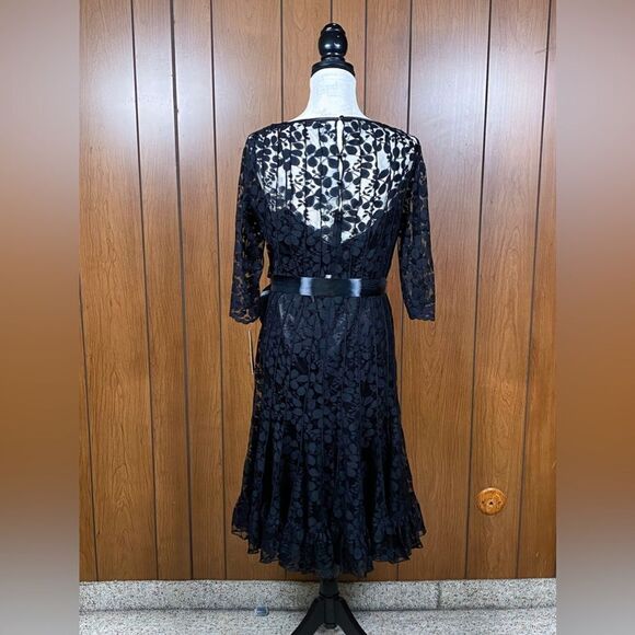 Teri Jon by Rickie Freeman Lace Pintuck Dress size 12 - Picture 9 of 11